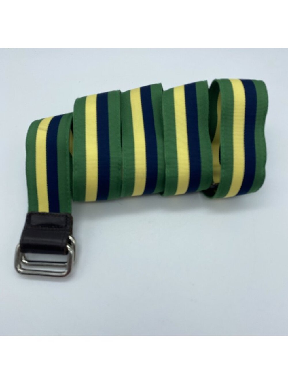 Unbranded Green Yellow Blue D-Ring Belt Men’s Size L Casual 42”